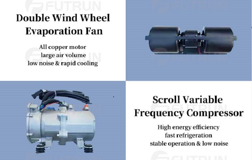 details of small air conditioner for truck bed